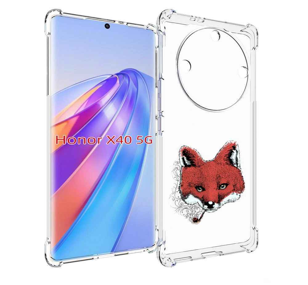 

Чехол MyPads Лис с трубкой для Honor X40, Прозрачный, Tocco