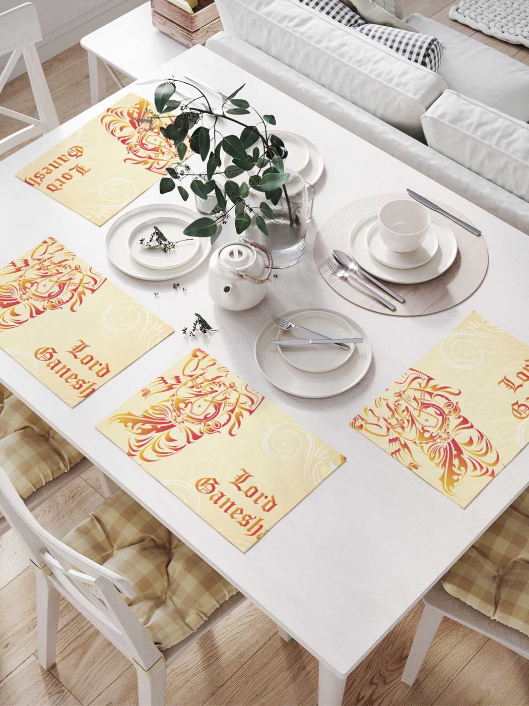 

Комплект салфеток JoyArty "Лорд Ганеша" для сервировки стола (32х46 см, 4 шт.)