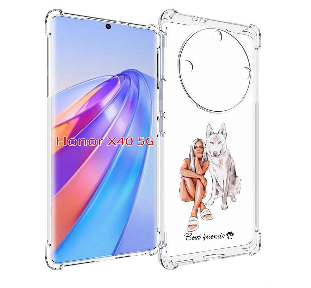 

Чехол MyPads Лучшие-друзья для Honor X40, Прозрачный, Tocco