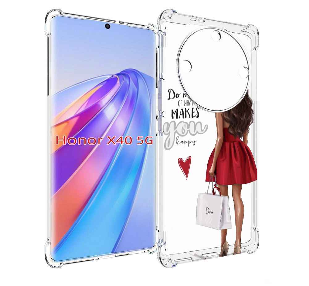 

Чехол MyPads Маленькие-радости женский для Honor X40, Прозрачный, Tocco