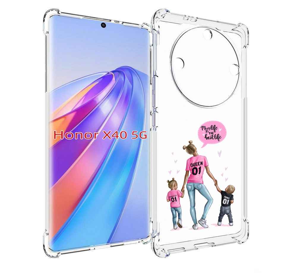 

Чехол MyPads Мама-королева женский для Honor X40, Прозрачный, Tocco