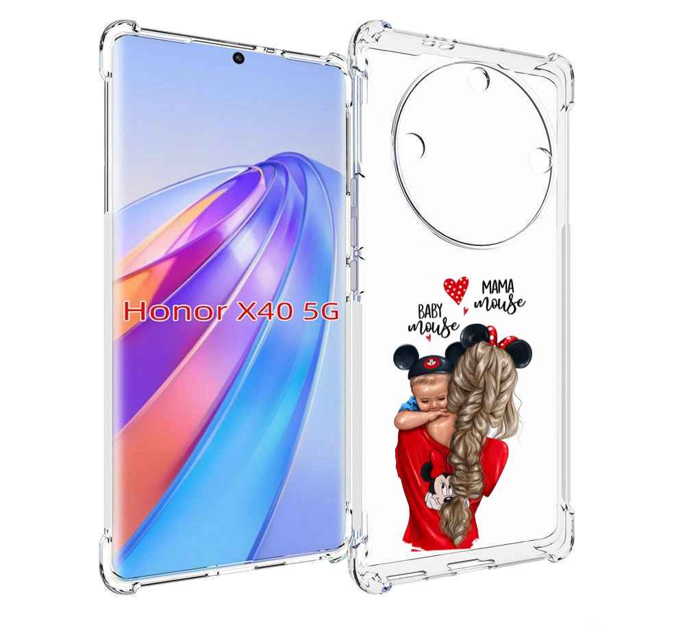 

Чехол MyPads Мама-маус женский для Honor X40, Прозрачный, Tocco