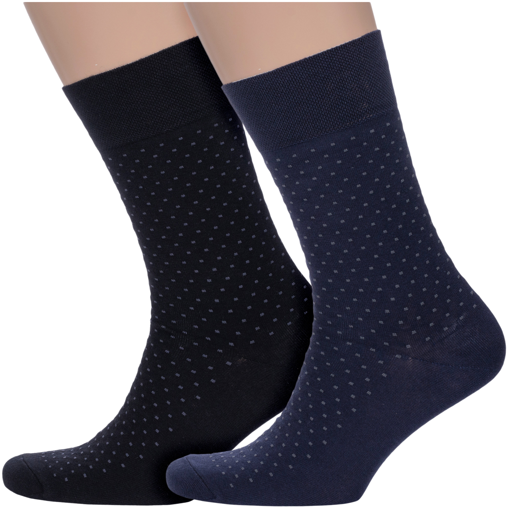 Комплект носков мужских Para Socks 2-M2DП синий; черный 27-29