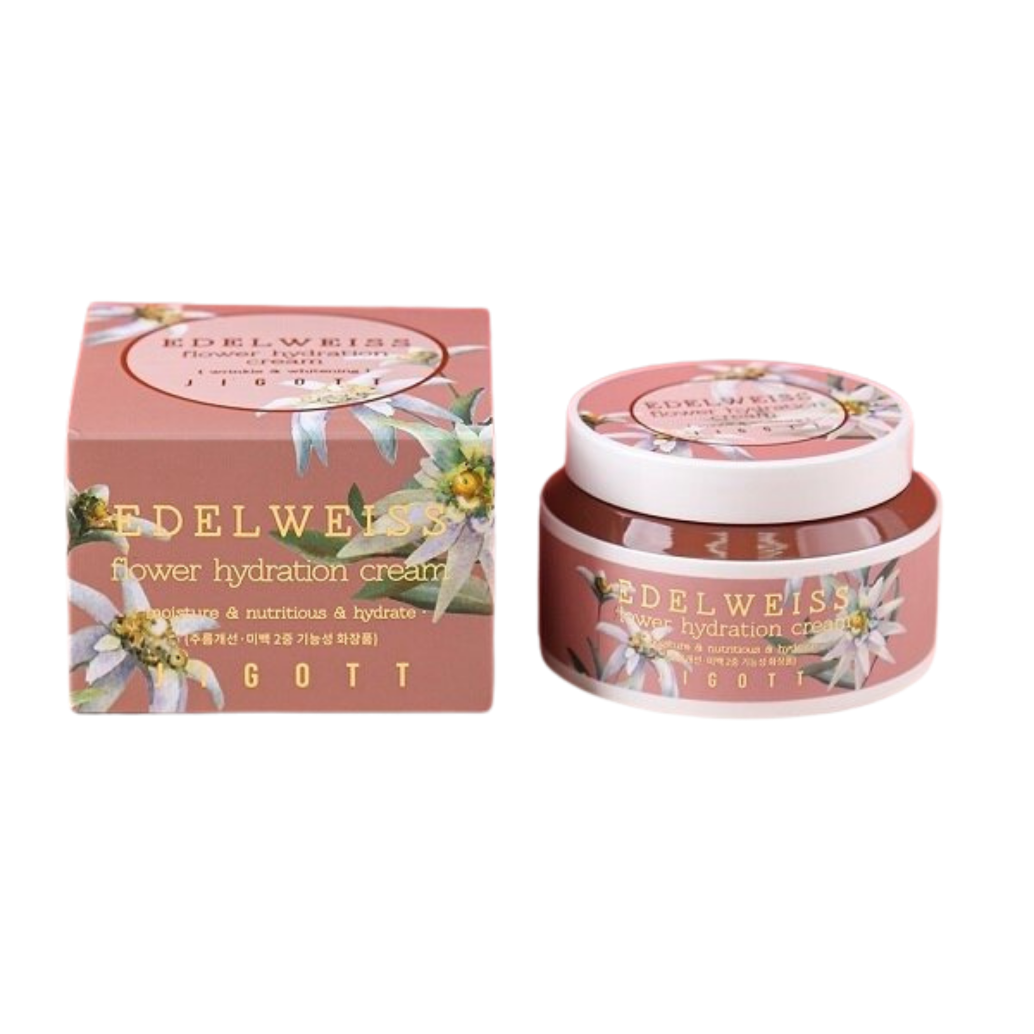 Крем омолаживающий с экстрактом эдельвейса Jigott Edelweiss flower hydration cream