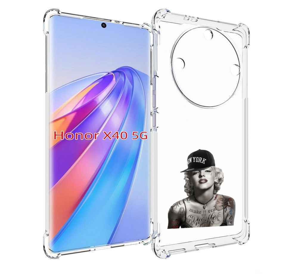 

Чехол MyPads Мерлин Монро с тату женский для Honor X40, Прозрачный, Tocco