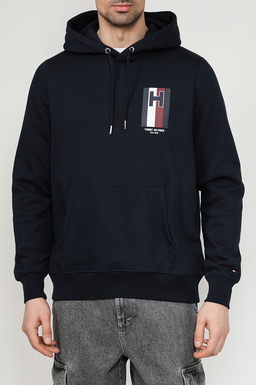 

Худи мужское Tommy Hilfiger MW0MW33665 синее M, Синий, MW0MW33665