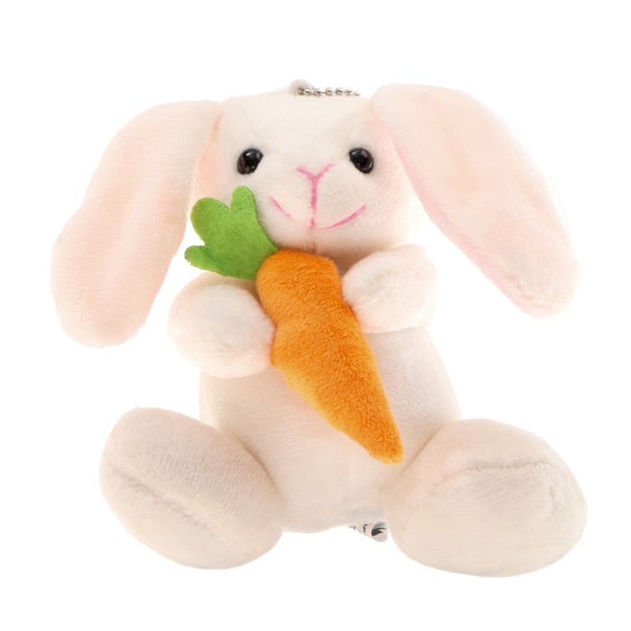Мягкая игрушка «Кролик с морковкой», цвет белый статуэтка heartwood creek белый кролик