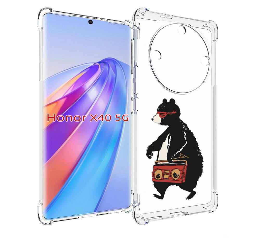 

Чехол MyPads Музыкальный медведь для Honor X40, Прозрачный, Tocco