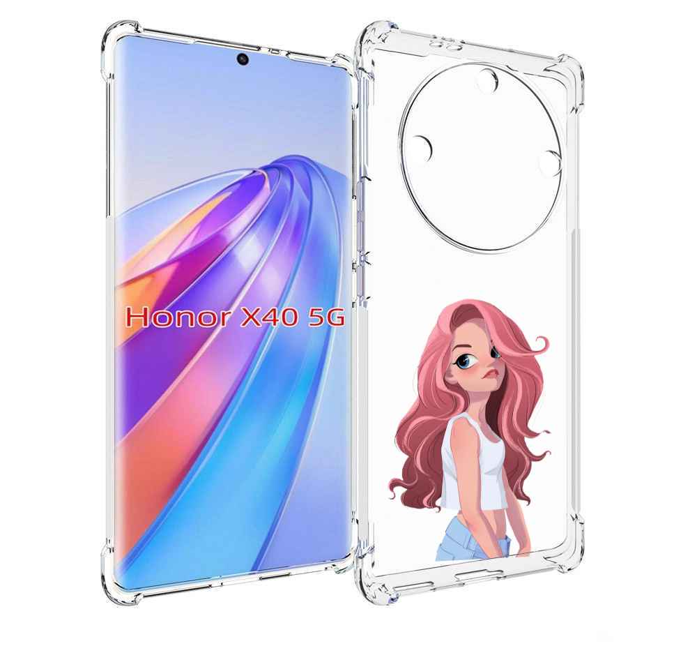 

Чехол MyPads Мультяшный-арт-девушки женский для Honor X40, Прозрачный, Tocco