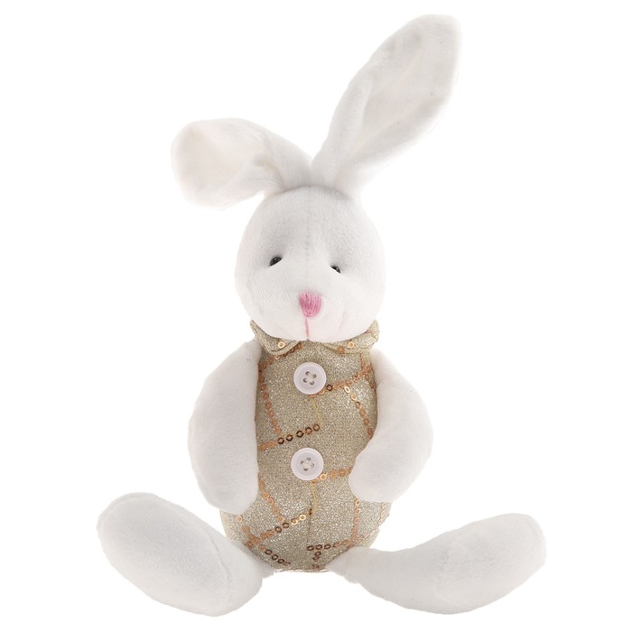 Мягкая игрушка «Белый кролик», на подвеске брошка билла трейлора белый кролик