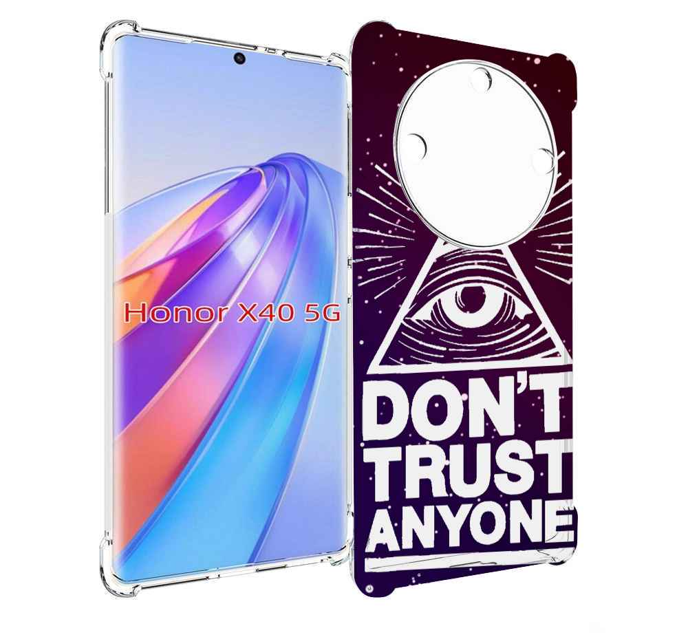 

Чехол MyPads Не-доверяй для Honor X40, Прозрачный, Tocco