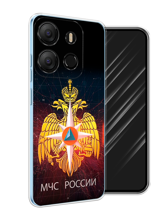 

Чехол Awog на Tecno Pop 7 "МЧС России", Черный;желтый;красный, 303850-5