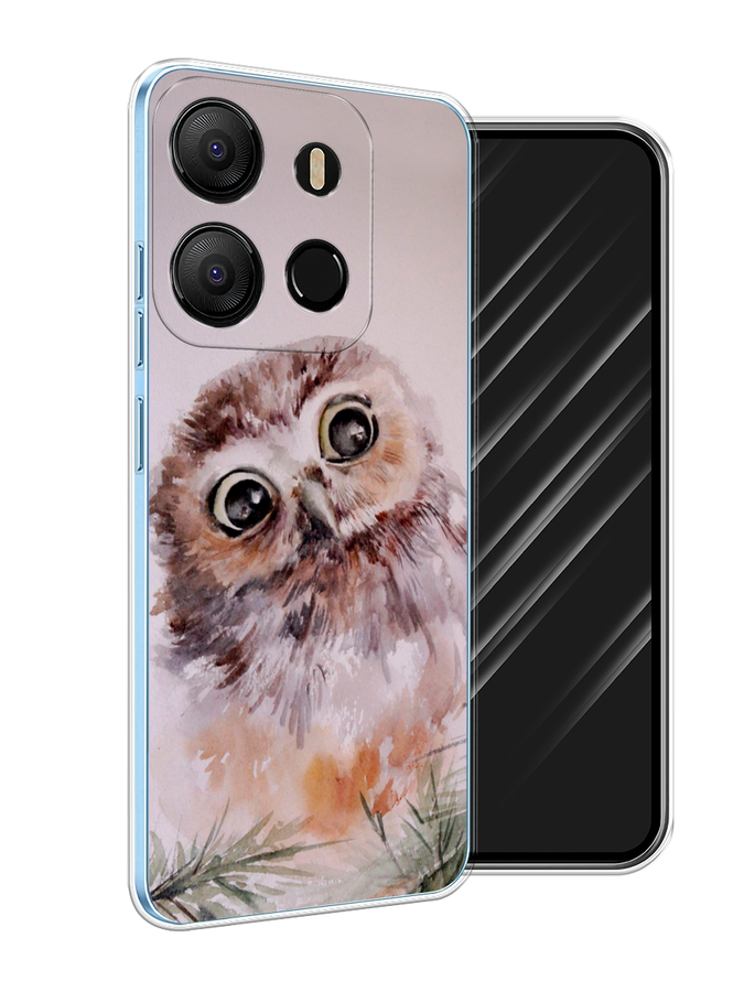 

Чехол Awog на Tecno Pop 7 "Сова на розовом", Розовый;коричневый, 303850-1