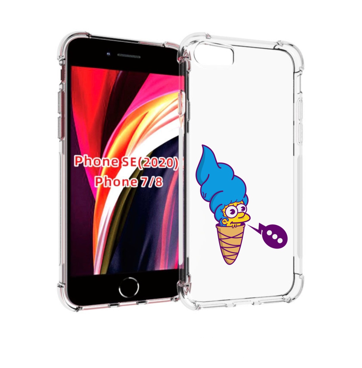 

Чехол MyPads Мардж-рожок для iPhone 7 4.7 / iPhone 8 / iPhone SE 2 (2020), Прозрачный, Tocco