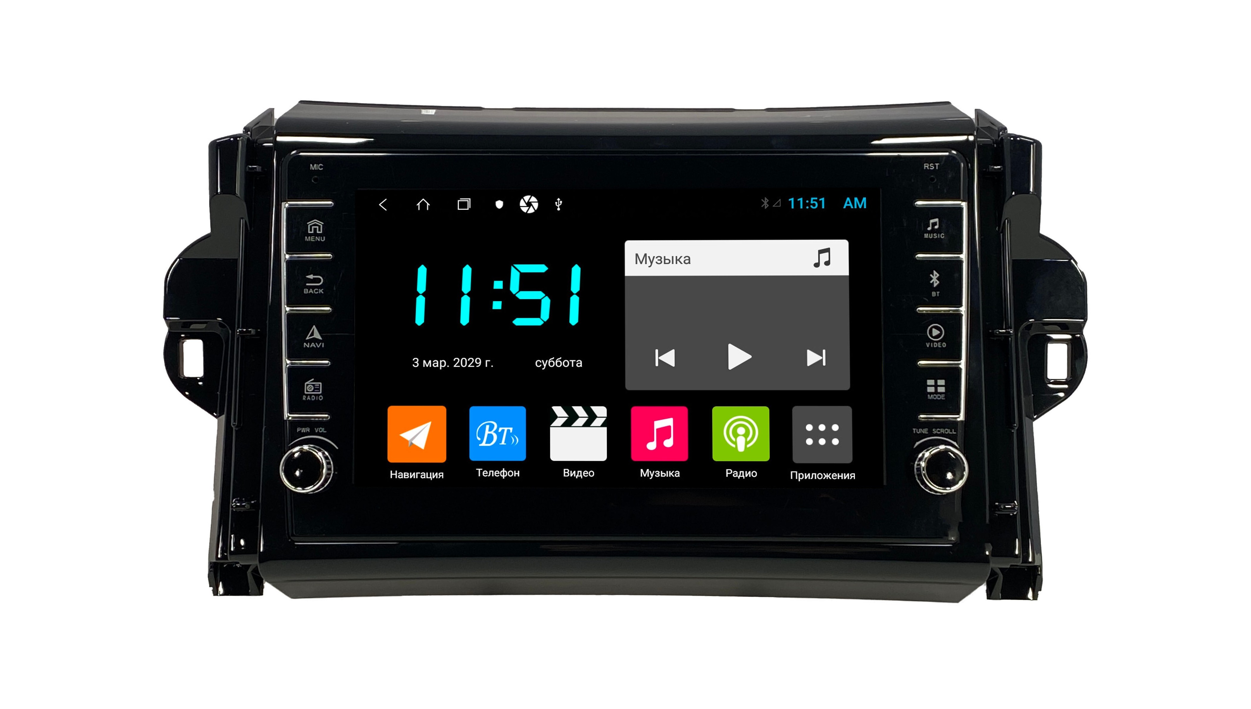 Штатная автомагнитола Zenith Toyota Fortuner 2015-2018 Android 12 464GB с крутилками 3226500₽