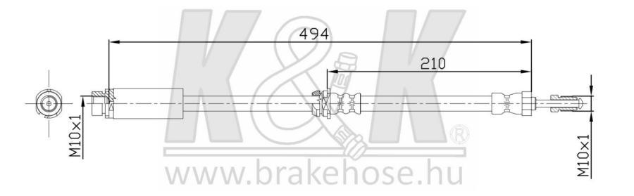 

Шланг тормозной K&K ft2313