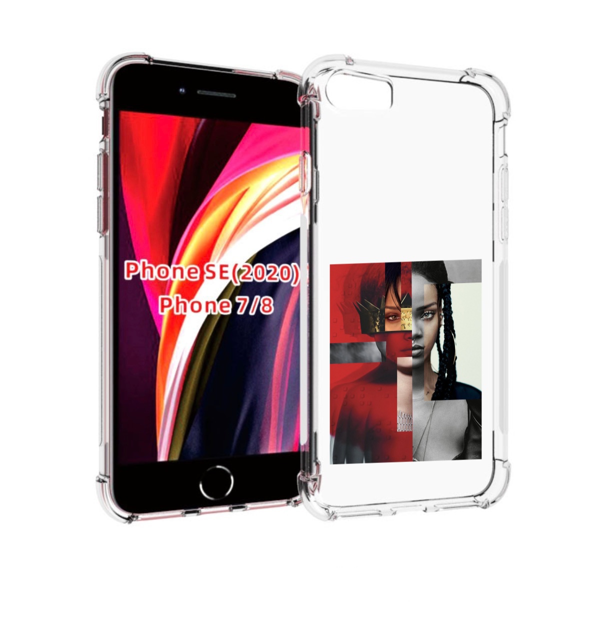 

Чехол MyPads Обложка-Рианна для iPhone 7 4.7 / iPhone 8 / iPhone SE 2 (2020), Прозрачный, Tocco