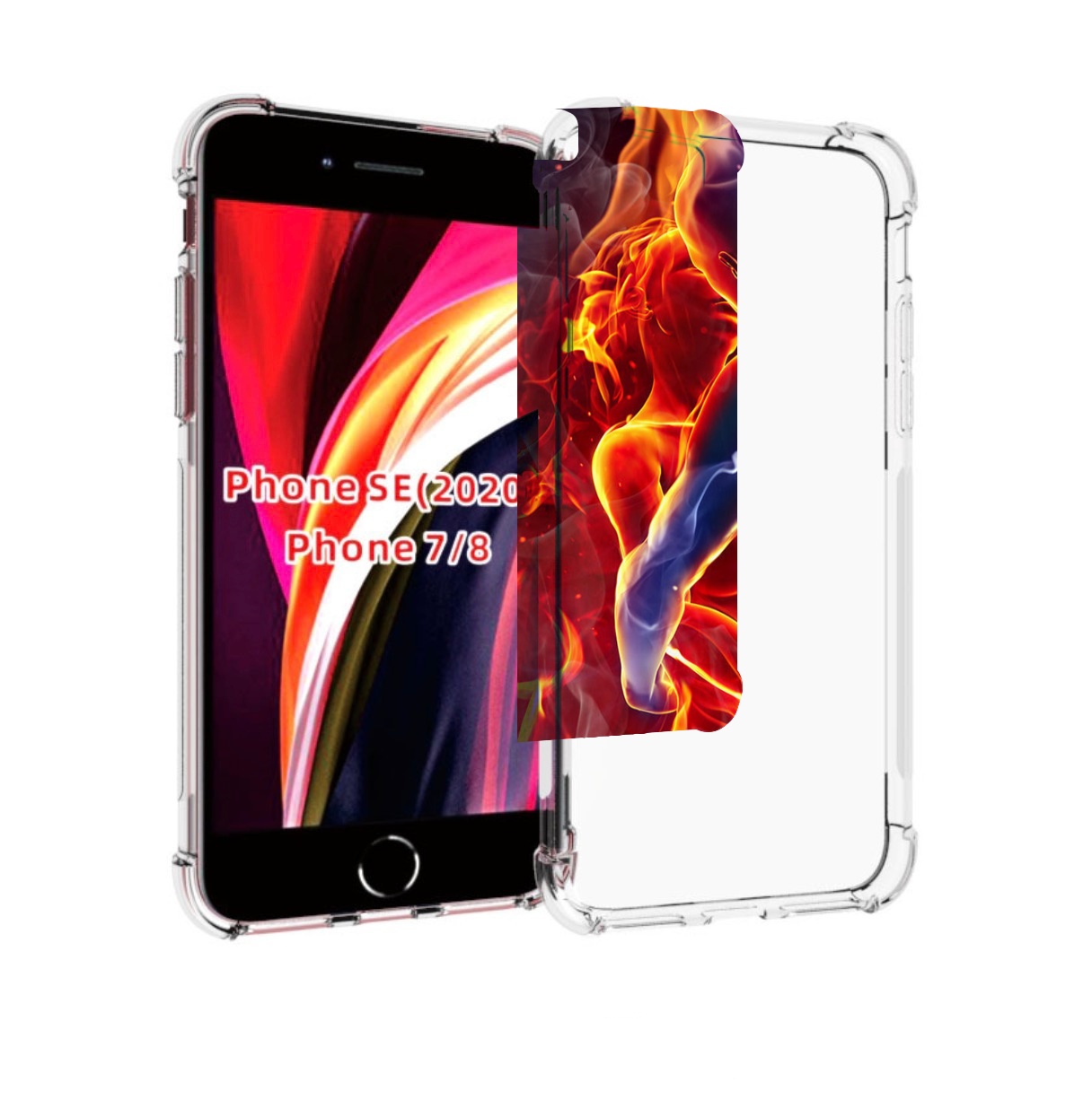 

Чехол MyPads Огонь-вода для iPhone 7 4.7 / iPhone 8 / iPhone SE 2 (2020), Прозрачный, Tocco