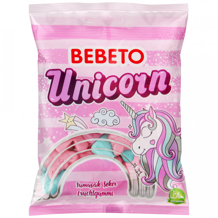 

Мармелад Bebeto Unicorn жевательный малина-клубника 70 г