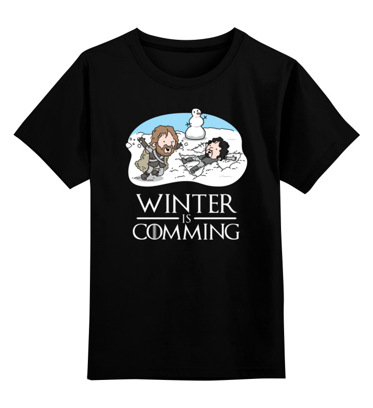 

Футболка детская Printio Зима близко цв. черный р. 116, Зима близко