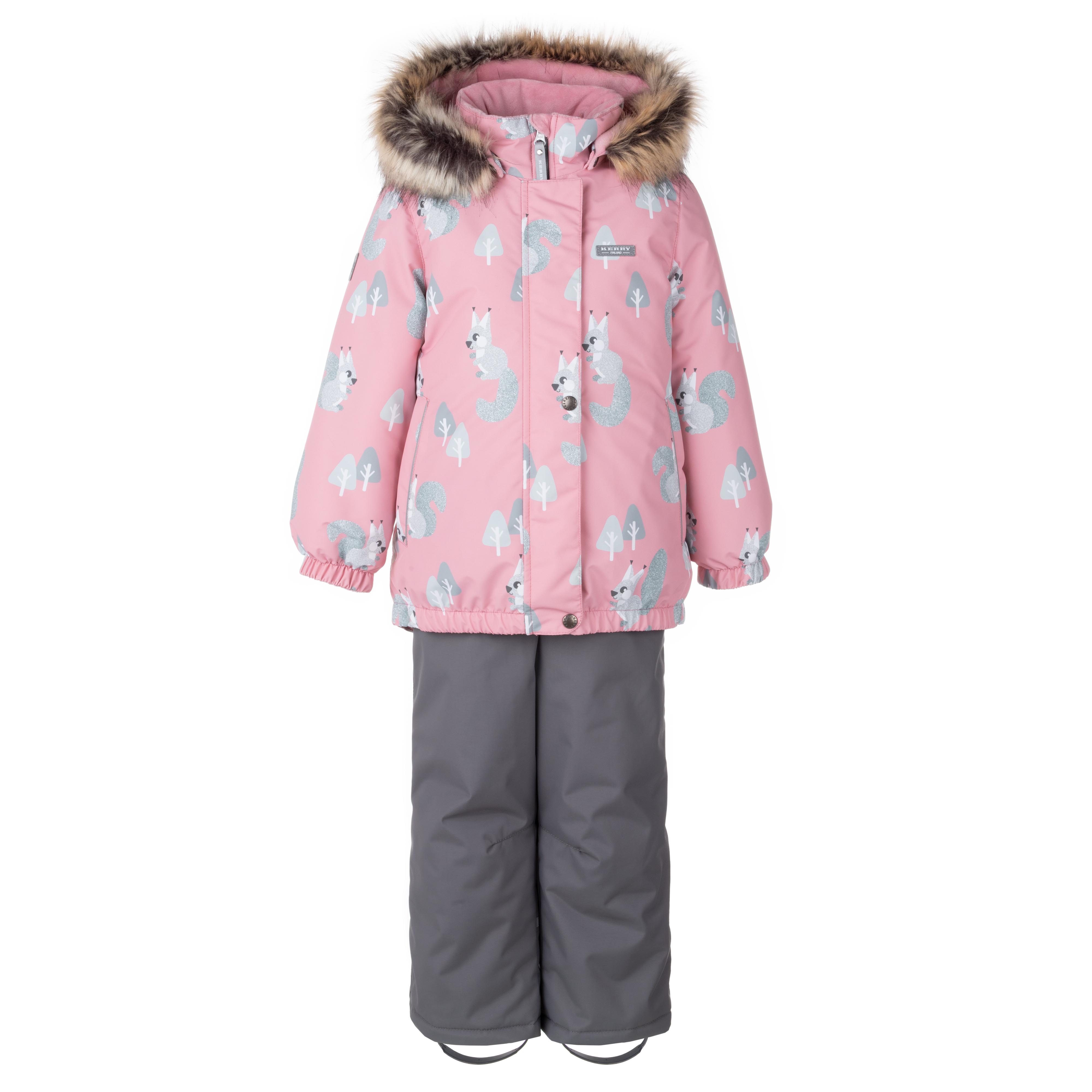 Комплект верхней одежды KERRY K23420 A, розовый, серый, 116