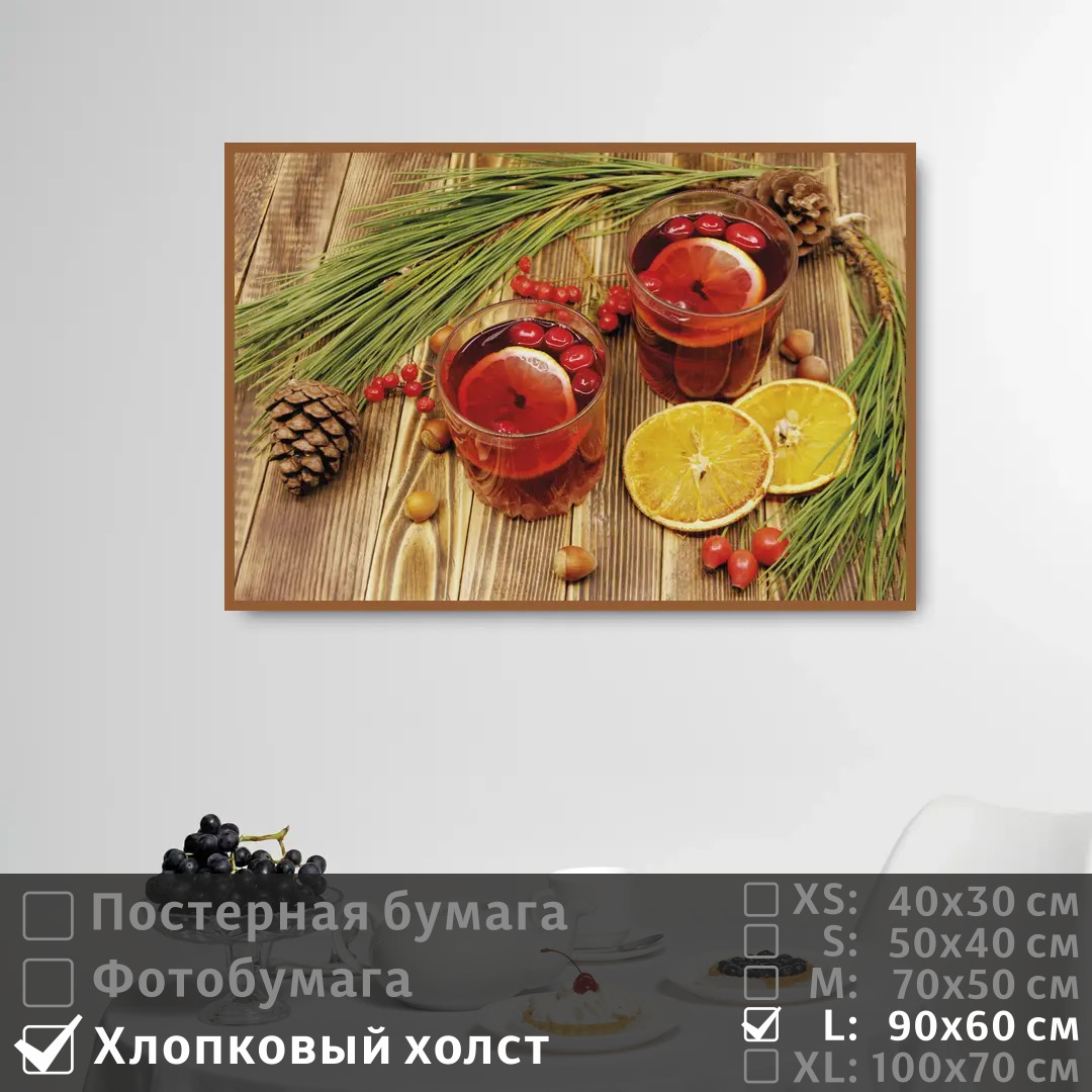 

Постер на холсте ПолиЦентр Праздничный уютный чай 90х60 см, ПраздничныйУютныйЧай