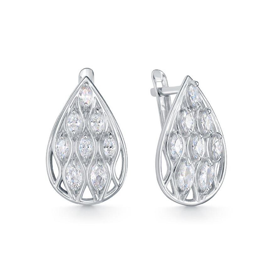 

Серьги из серебра Argentum Z2-10762, фианит, Z2-10762