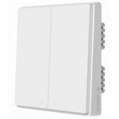 Умный выключатель Aqara Wall Light Switch Double Key Edition (QBKG22LM) реле одноканальное с нейтралью aqara single switch module t1 ssm u01