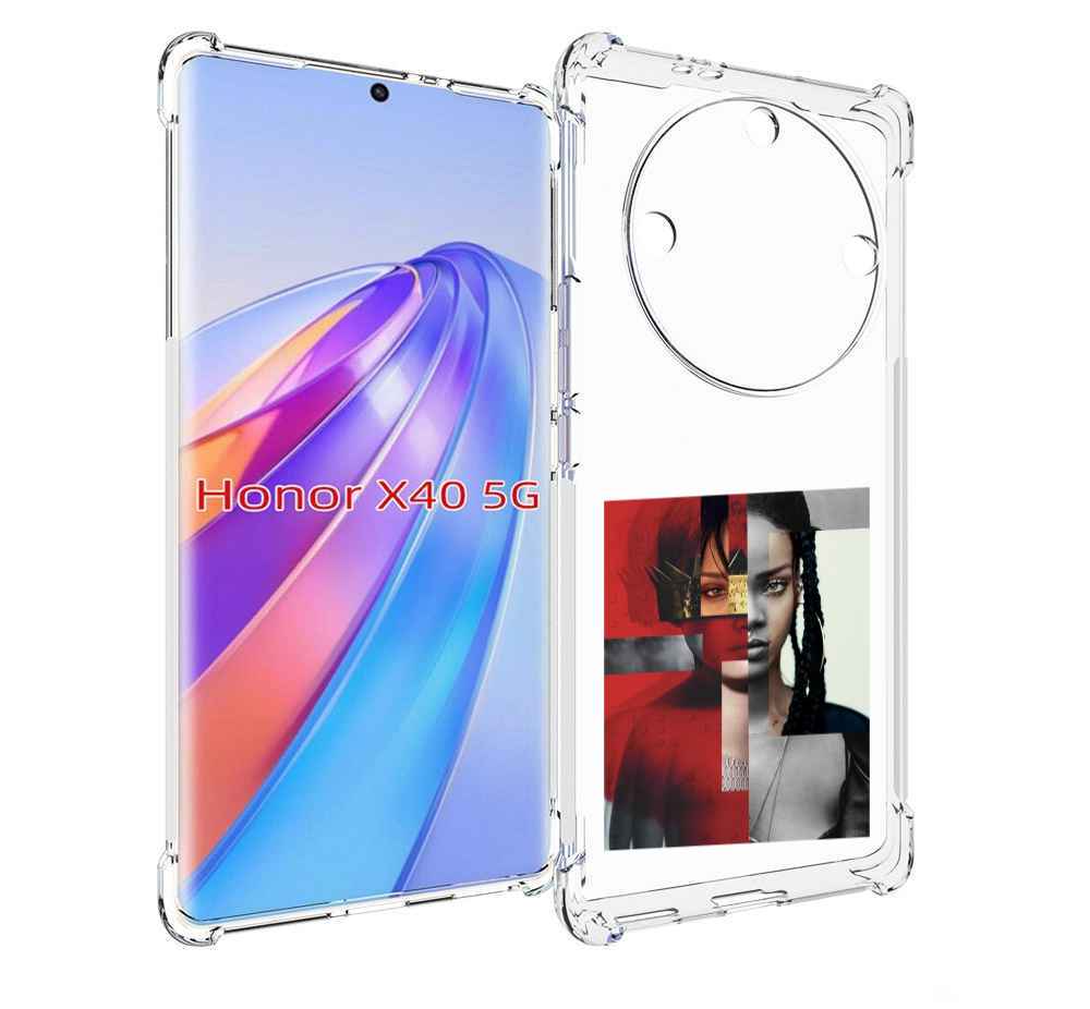

Чехол MyPads Обложка-Рианна для Honor X40, Прозрачный, Tocco