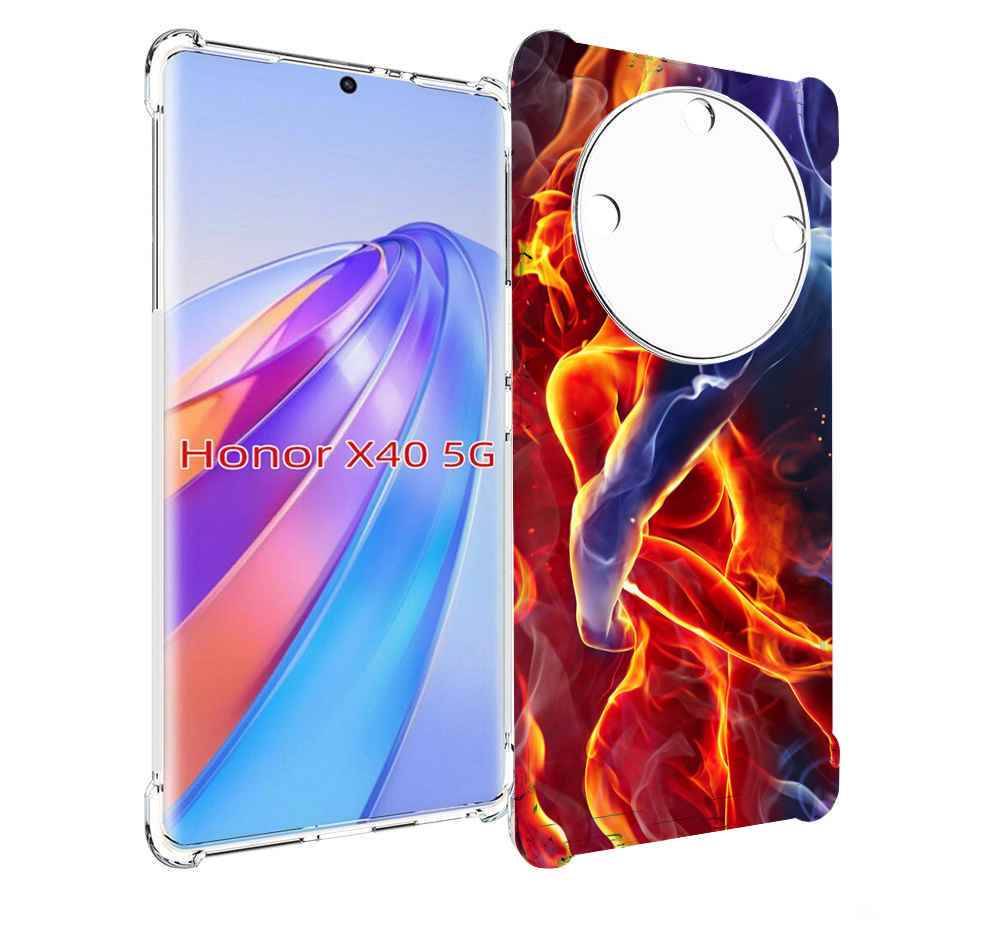 

Чехол MyPads Огонь-вода для Honor X40, Прозрачный, Tocco