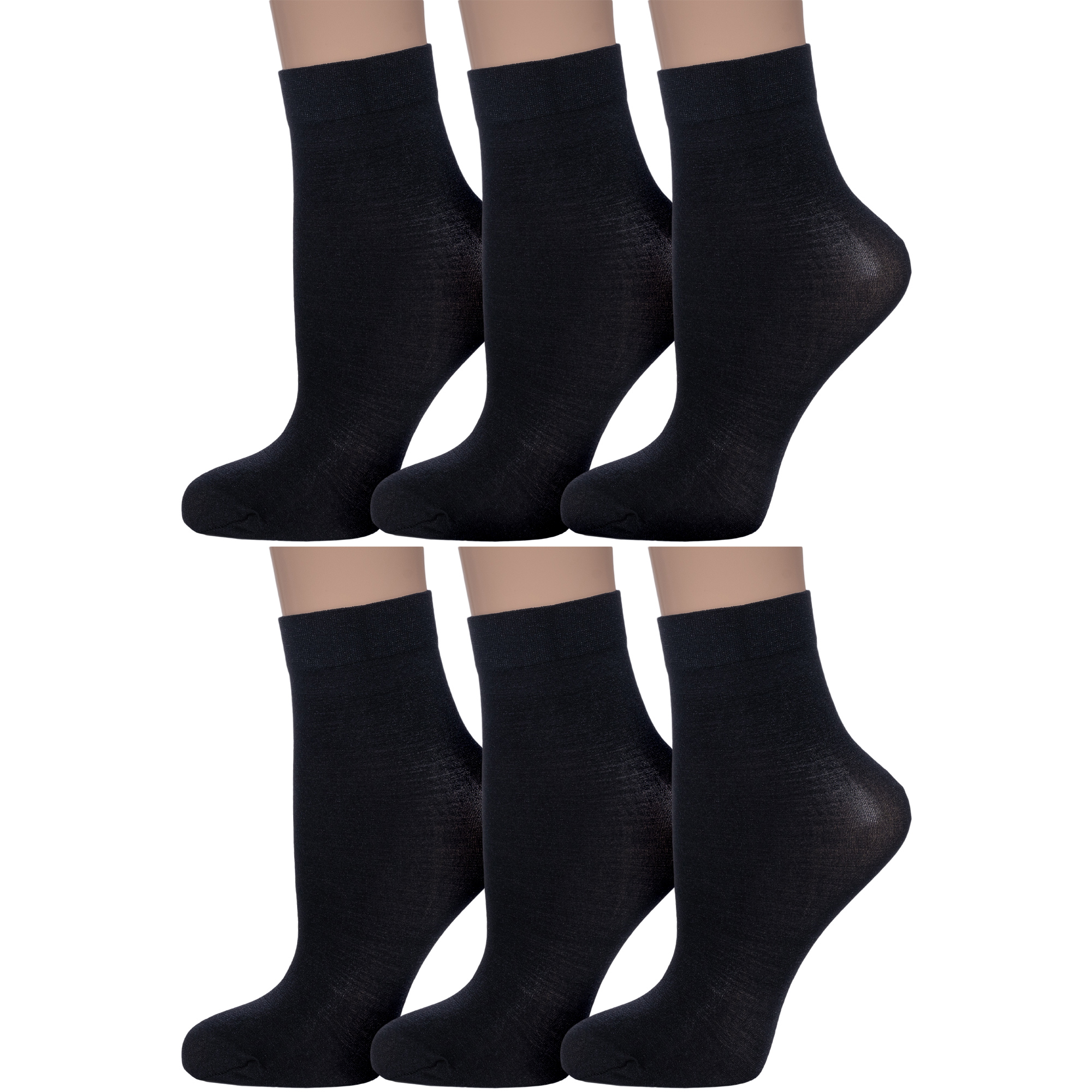 Комплект носков женских ИжТекс 6-Н60 черных one size