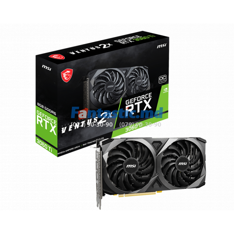 фото Видеокарта видеокарта msi geforce rtx 3060 12 гб (rtx 3060 ventus 2x oc ru) (lhr)