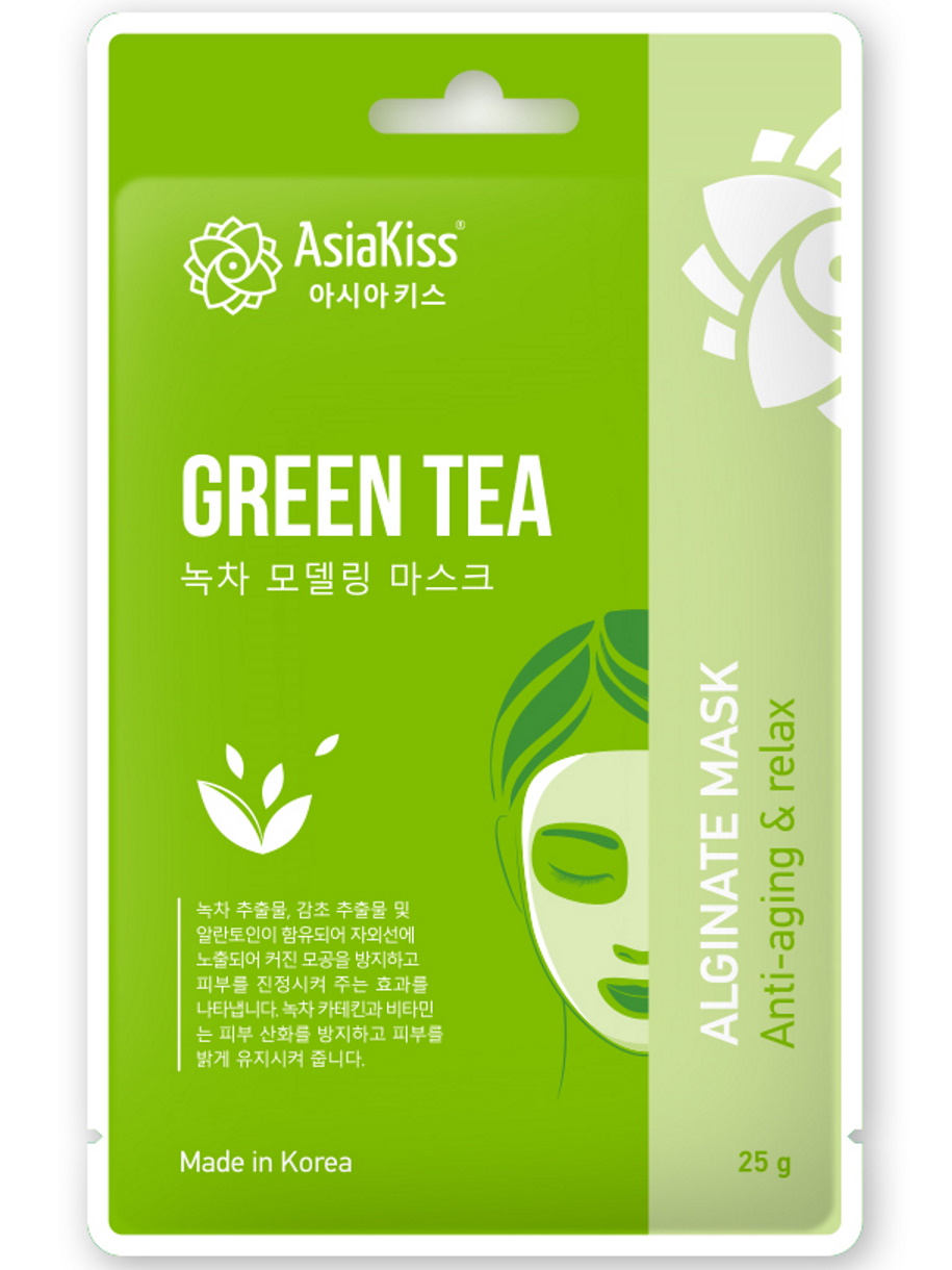 фото Маска альгинатная asiakiss с экстрактом зеленого чая 25 г