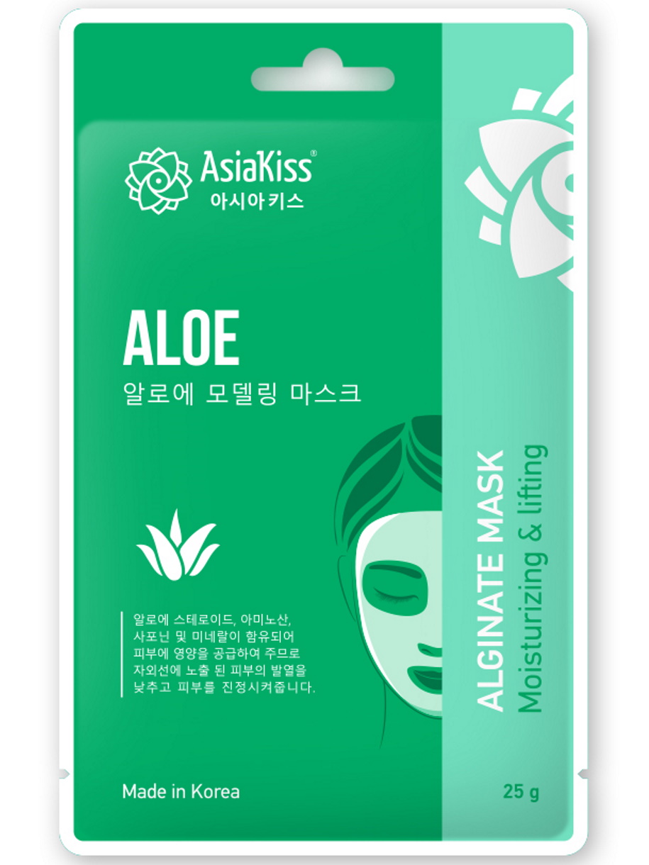 Маска альгинатная AsiaKiss с экстрактом алоэ 25 г зубной порошок спивакъ алоэ