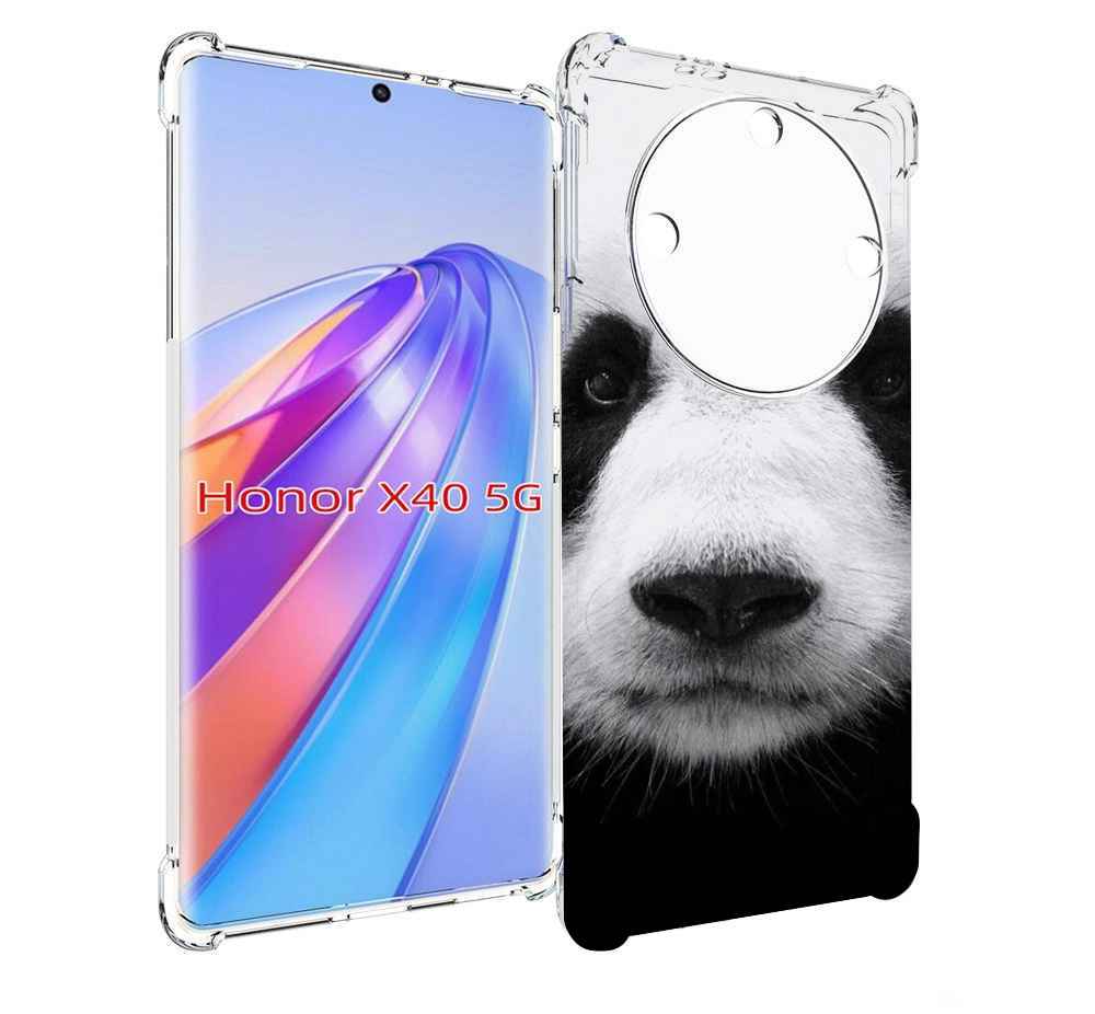 

Чехол MyPads Панда-портрет для Honor X40, Прозрачный, Tocco