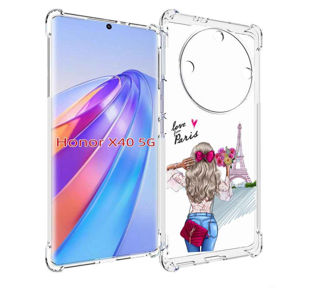 

Чехол MyPads Парижанка женский для Honor X40, Прозрачный, Tocco