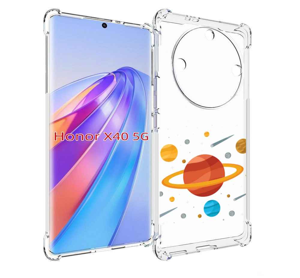 

Чехол MyPads Планета-Сатурн для Honor X40, Прозрачный, Tocco