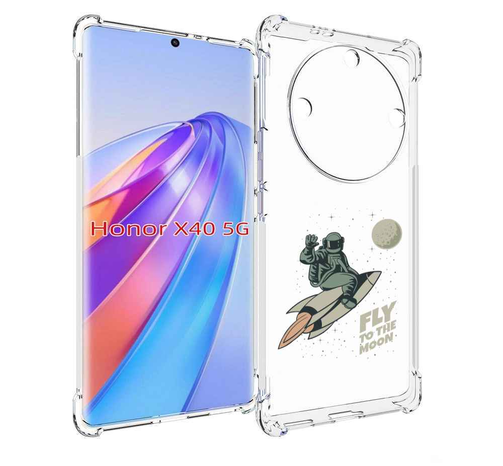 

Чехол MyPads Полет-на-Луну для Honor X40, Прозрачный, Tocco