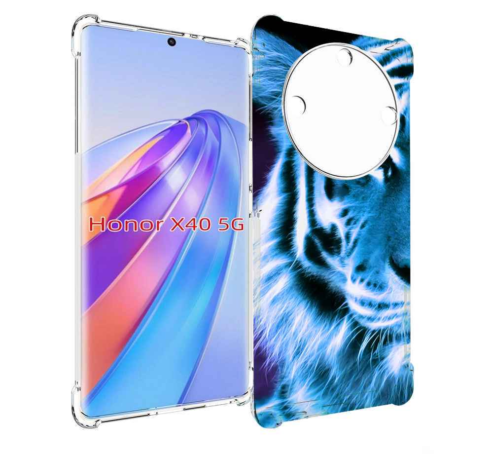

Чехол MyPads Половина-тигра мужской для Honor X40, Прозрачный, Tocco