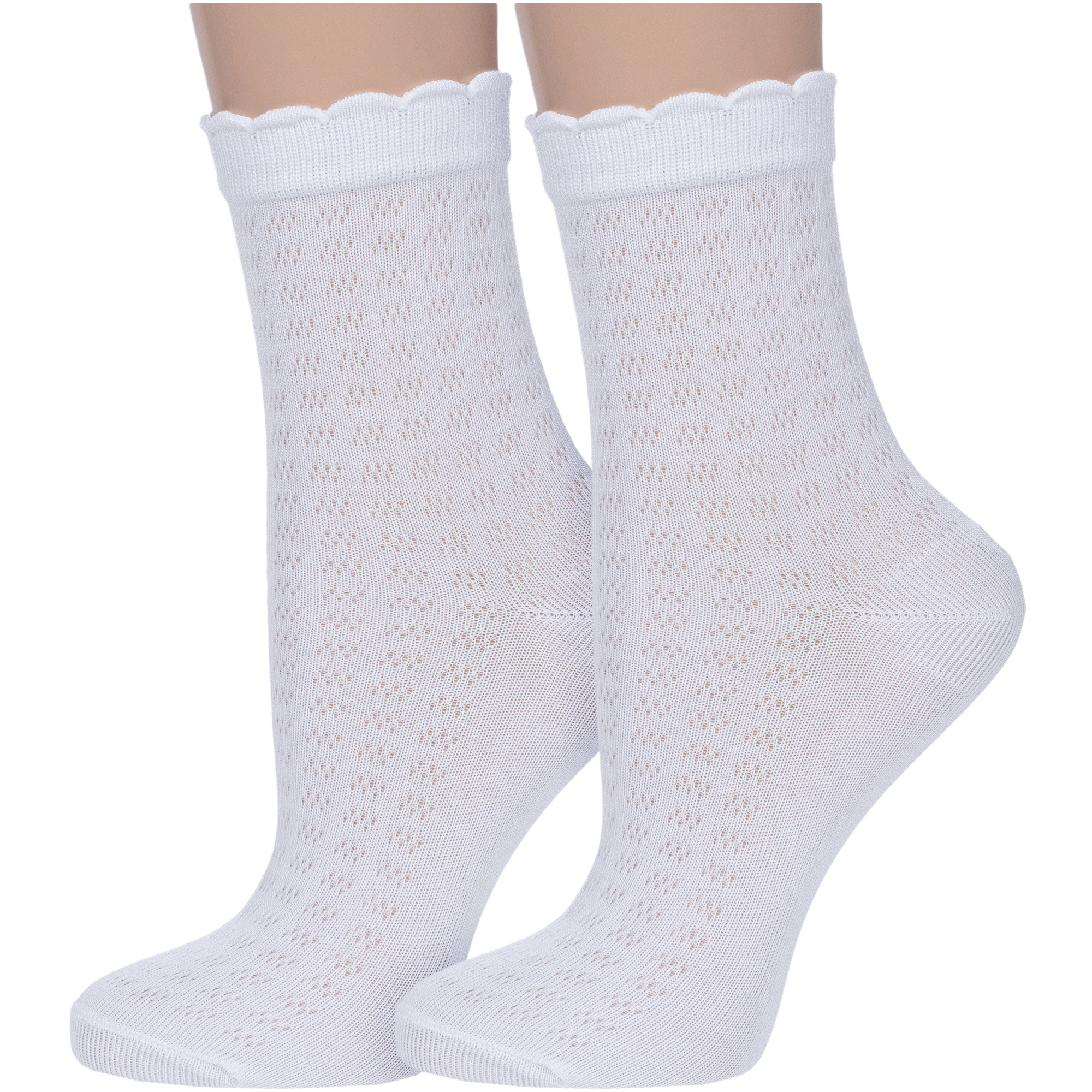 Комплект носков женских Para Socks 2-L1D23 белых 25