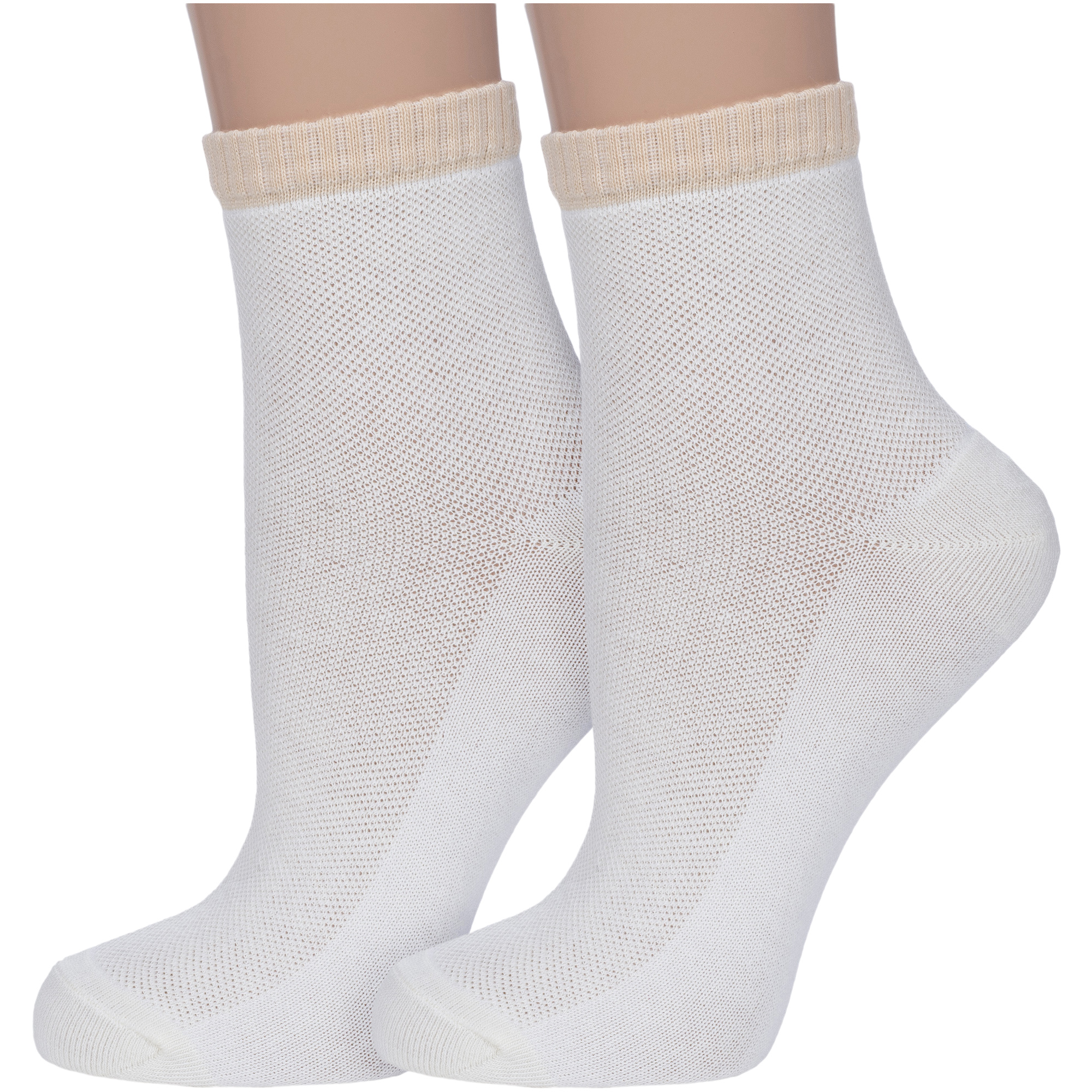 Комплект носков женских Para Socks 2-L1D33 бежевых 25