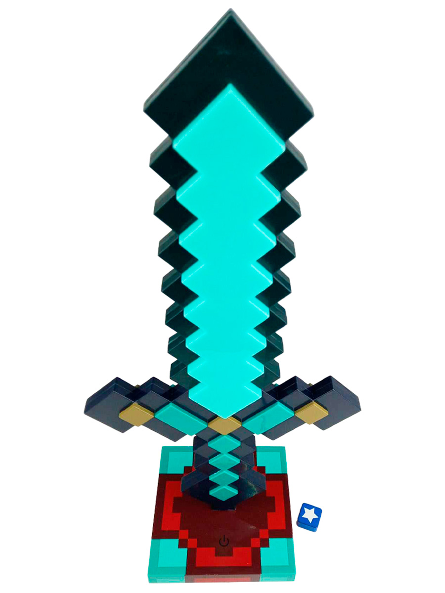 Светильник ночник StarFriend Майнкрафт Алмазный меч Minecraft подставка usb 40 см оружие minecraft оружие minecraft алмазный пиксельный топор