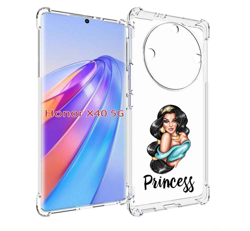 

Чехол MyPads Принцесса-Жасмин женский для Honor X40, Прозрачный, Tocco