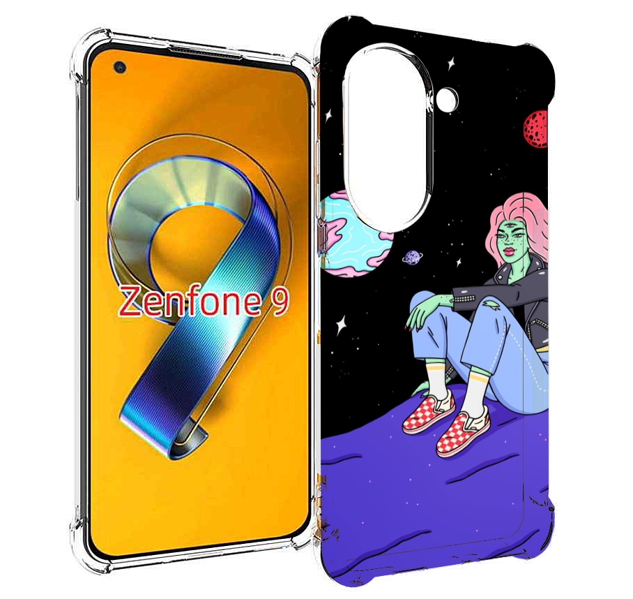 

Чехол MyPads девушка-на-луне-мультик для Asus Zenfone 9 (AI2202), Прозрачный, Tocco