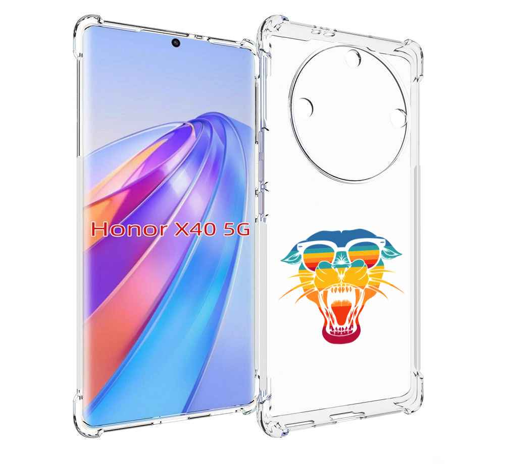 

Чехол MyPads Радужная-пантера для Honor X40, Прозрачный, Tocco