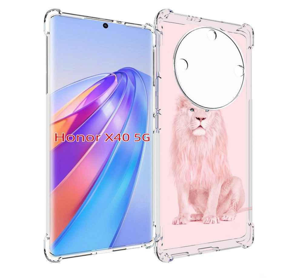 

Чехол MyPads Розовый-лев для Honor X40, Прозрачный, Tocco