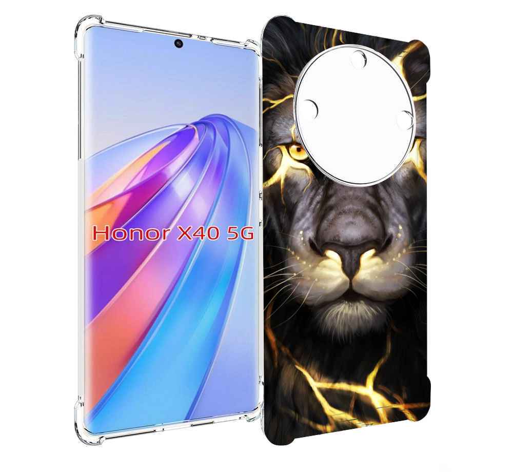 

Чехол MyPads Светящийся-лев мужской для Honor X40, Прозрачный, Tocco