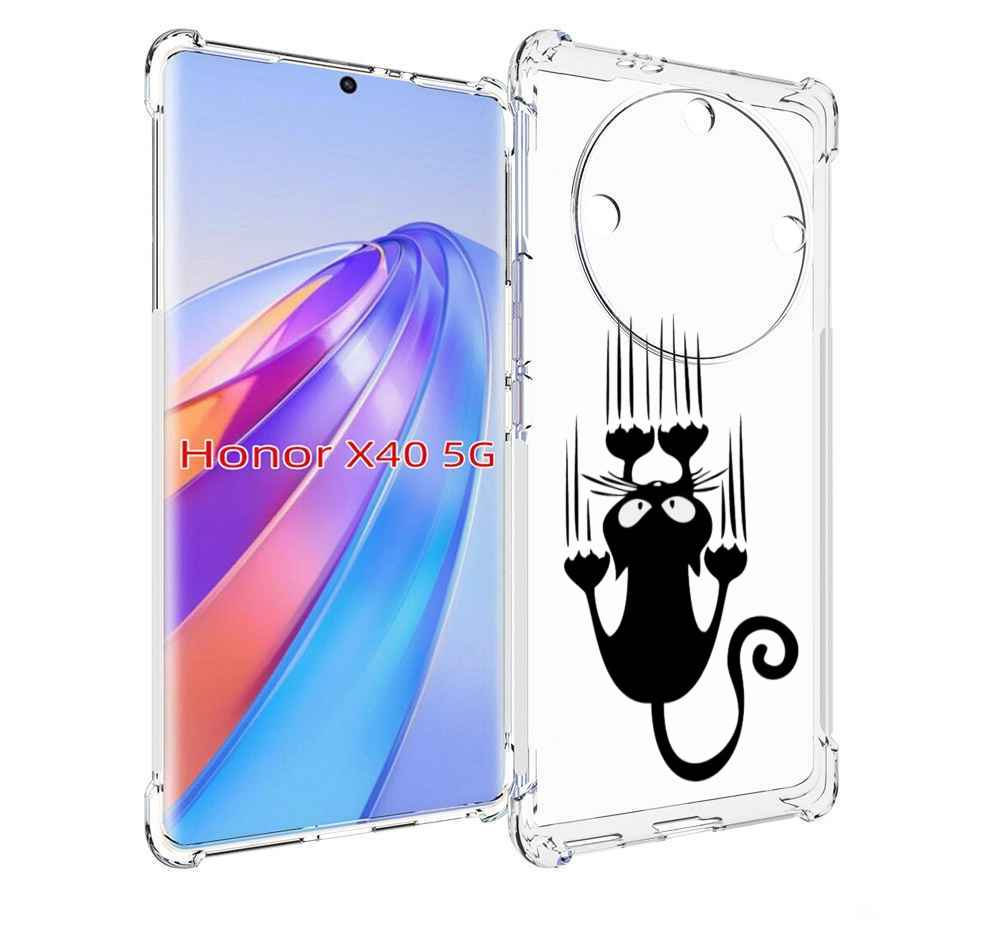 

Чехол MyPads Свисающий-кот для Honor X40, Прозрачный, Tocco