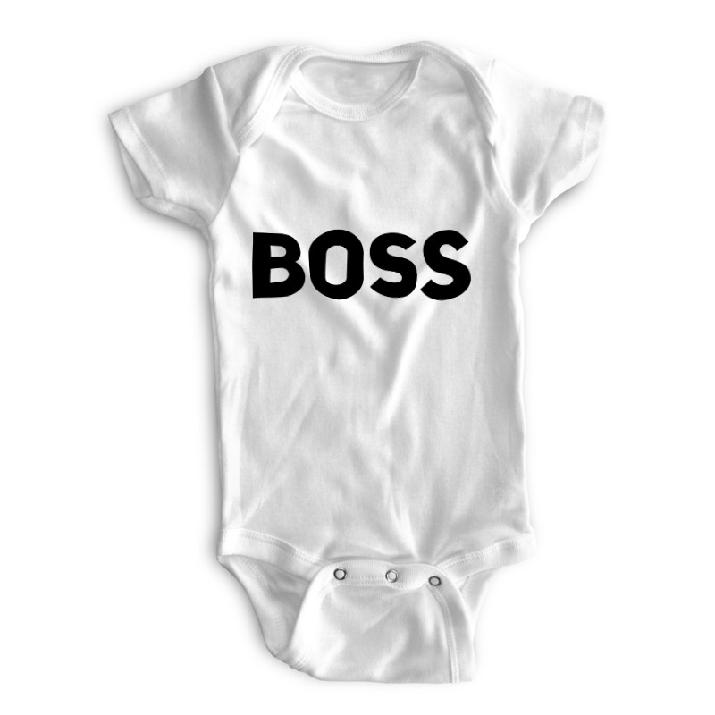 

Боди детское Printio Little boss белый р. 56, Little boss