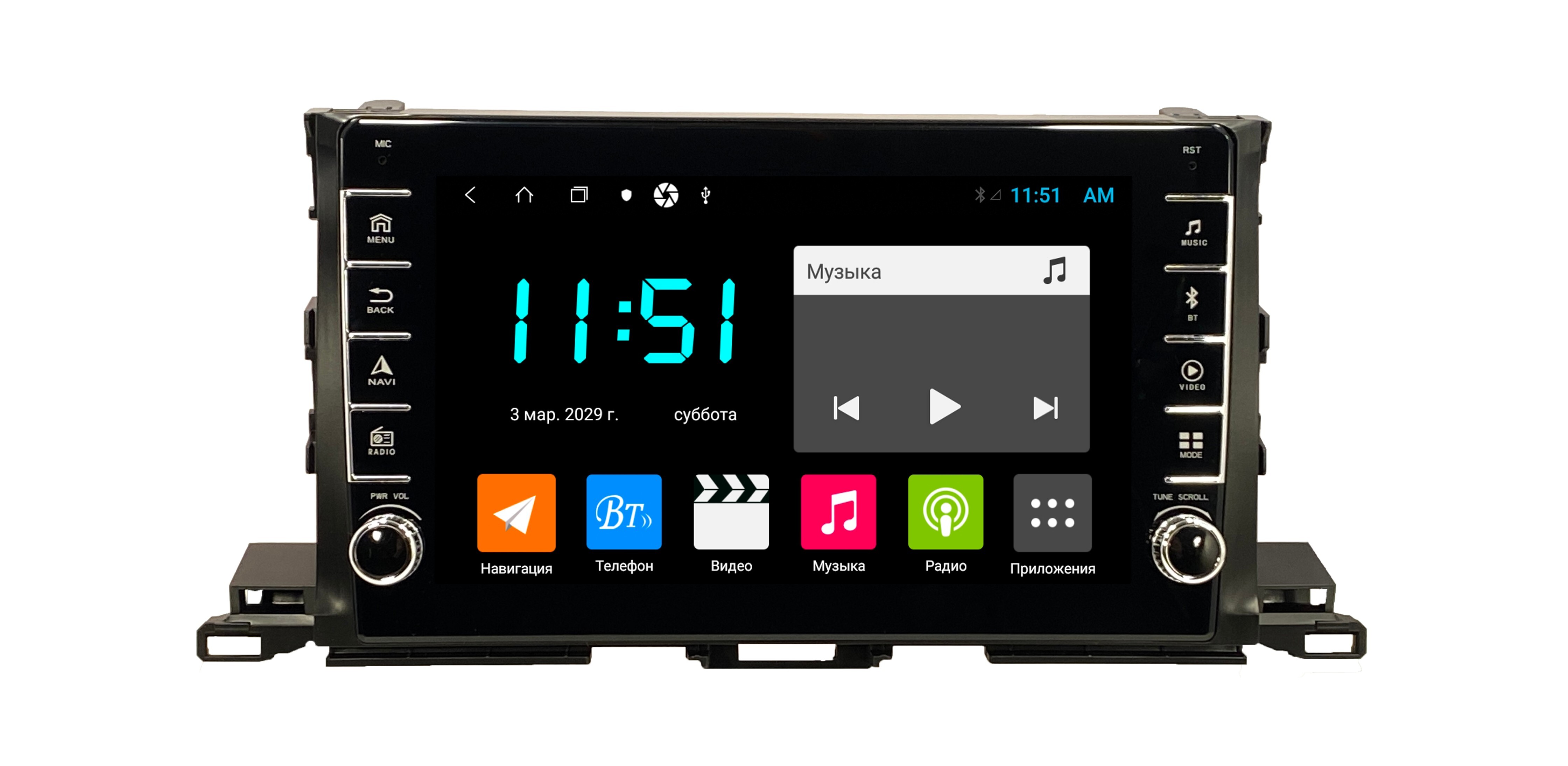 Штатная автомагнитола Zenith Toyota Highlander 2015-2017 Android 12 464GB с крутилками 3269100₽